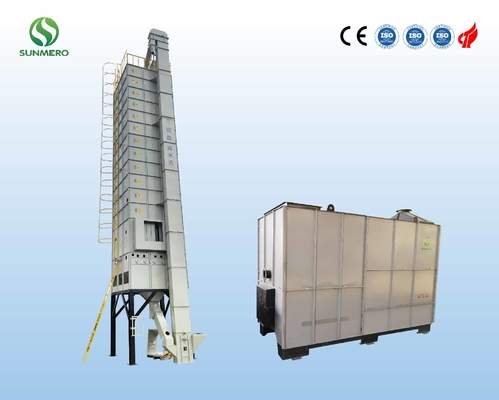 80T Paddy Dryer Machine Agriculture Farm Machine With Rice Husk Furnace