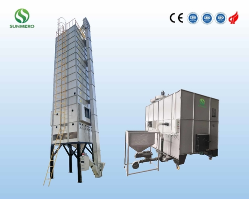 5.5kW 200 Tons Large Capacity Paddy Grain Dryer With Husk Furnace