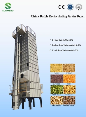 CE Approval Mixed Flow Grain Dryer , Grain Drying Systems 22 Ton Per Batch