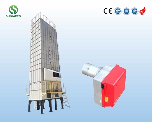 High Capacity 15 Tonnes Cross Flow Grain Dryer With Rice Husk Furnace